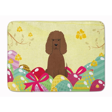 Carolines Treasures Easter Eggs Irish Water Spaniel Machine Washable Memory Foam Mat BB6063RUG